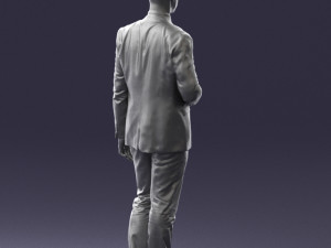 man in blue suit 0298 Modelo 3D