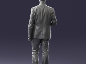 man in blue suit 0298 Modelo 3D