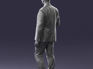 man in blue suit 0298 Modelo 3D