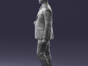 man in blue suit 0298 Modelo 3D