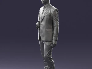 man in blue suit 0298 3D Model