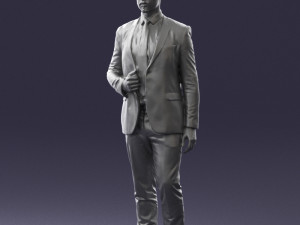 man in blue suit 0298 Modelo 3D
