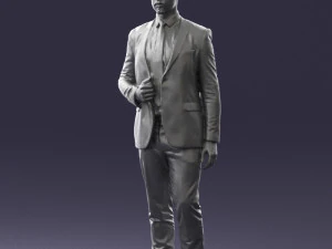 man in blue suit 0298 3D Model