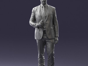 man in blue suit 0298 Modelo 3D