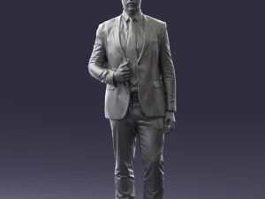 man in blue suit 0298 3D Model