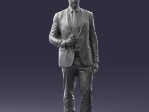 man in blue suit 0298 3D Model