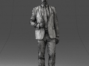 man in blue suit 0298 Modelo 3D