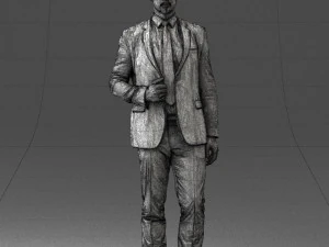 man in blue suit 0298 3D Model