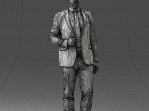 man in blue suit 0298 Modelo 3D