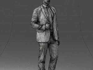 man in blue suit 0298 3D Model