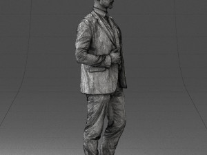 man in blue suit 0298 Modelo 3D