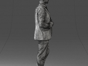 man in blue suit 0298 Modelo 3D