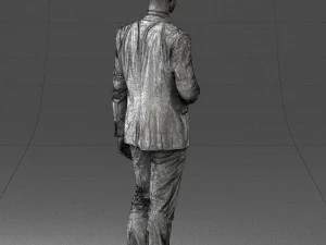man in blue suit 0298 3D Model