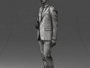 man in blue suit 0298 3D Model