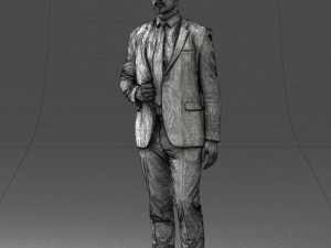 man in blue suit 0298 Modelo 3D