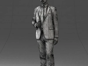 man in blue suit 0298 3D Model