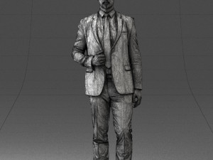 man in blue suit 0298 Modelo 3D