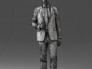 man in blue suit 0298 3D Model