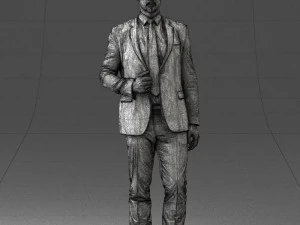 man in blue suit 0298 3D Model