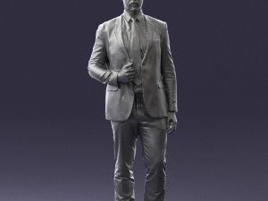 man in blue suit 0298 3d print ready 3D printmodel