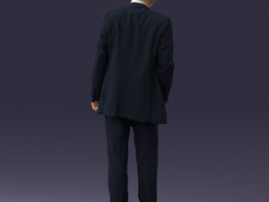 smiling man in grey suit 0309 3d print ready 3D Принт Модель