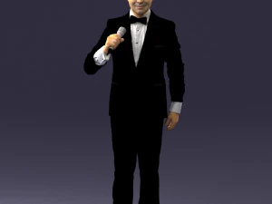 man with microphone 0316 3D Model