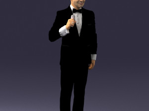 man with microphone 0316 Modelo 3D