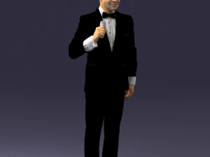 man with microphone 0316 3D Model