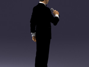 man with microphone 0316 Modelo 3D