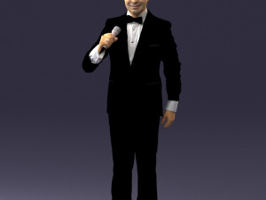 man with microphone 0316 Modelo 3D