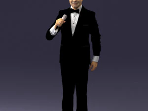 man with microphone 0316 3D Model