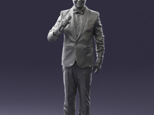 man with microphone 0316 Modelo 3D
