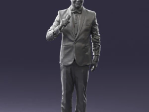 man with microphone 0316 3D Model