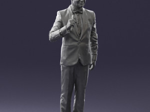 man with microphone 0316 Modelo 3D