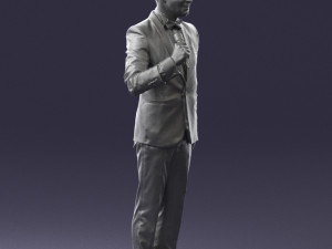 man with microphone 0316 Modelo 3D