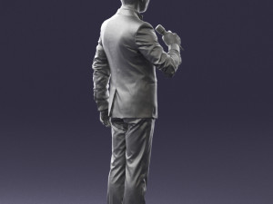 man with microphone 0316 Modelo 3D