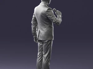 man with microphone 0316 3D Model