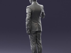 man with microphone 0316 Modelo 3D