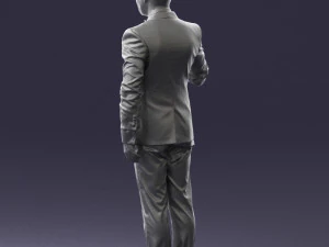 man with microphone 0316 3D Model