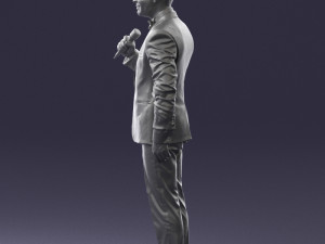 man with microphone 0316 Modelo 3D