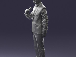 man with microphone 0316 Modelo 3D
