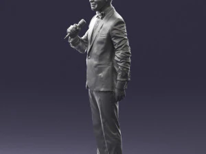 man with microphone 0316 3D Model