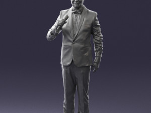 man with microphone 0316 Modelo 3D