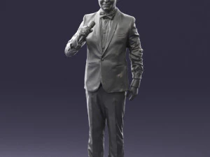 man with microphone 0316 3D Model