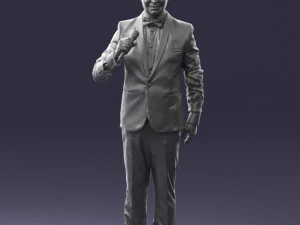 man with microphone 0316 3D Model