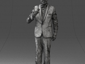 man with microphone 0316 Modelo 3D