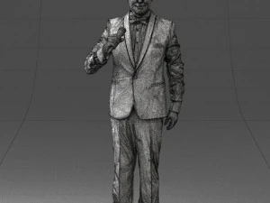 man with microphone 0316 3D Model