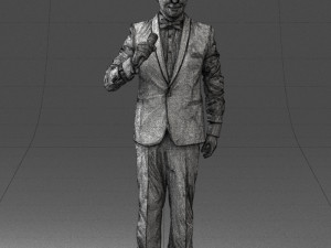 man with microphone 0316 Modelo 3D