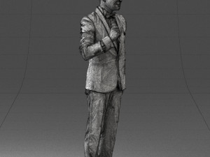 man with microphone 0316 Modelo 3D