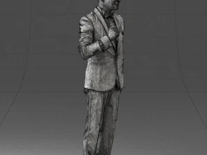 man with microphone 0316 3D Model